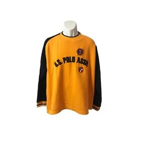 U.S. Polo Assn Y2K Vtg #3 Men's Size M Two Tone Warm Thickly Made Sweatshirt